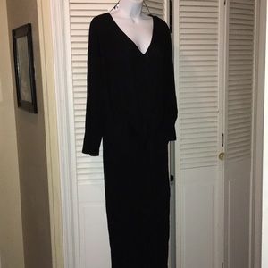 Zara tie front dress black NEW 2019 long XL